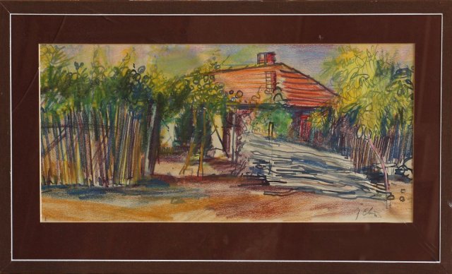 Jan Chmelař: Bulharsko Biala (z cyklus Bulharsko), 1974, pastel