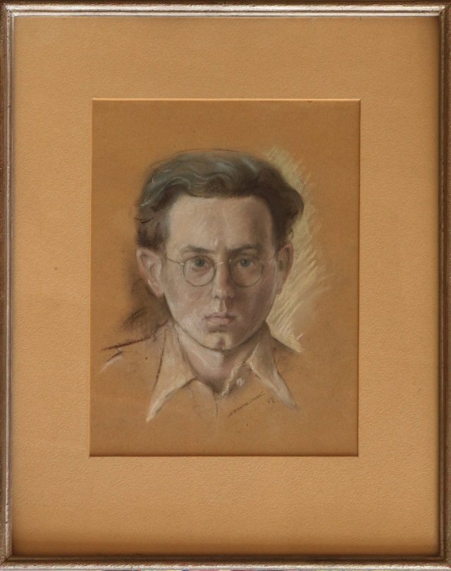 Jan Chmelař: Autoportrét, 1942, pastel